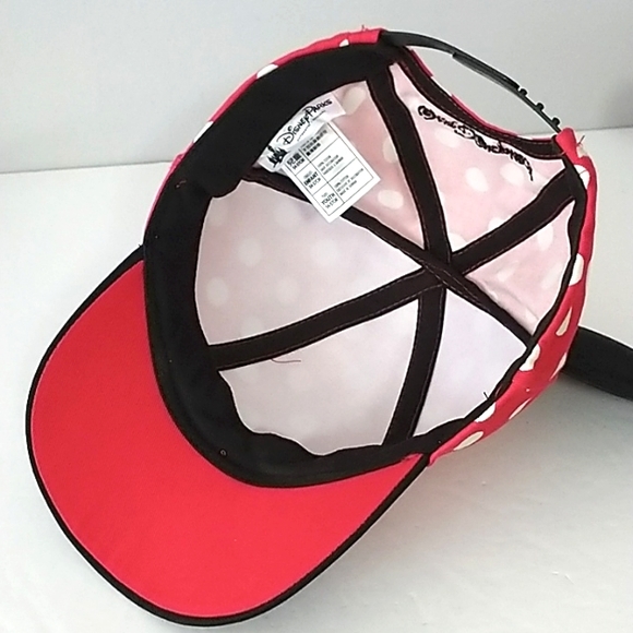 Walt Disney World Minnie Mouse Ear Red Polka Dot Youth Girls Baseball Cap Hat - Picture 5 of 5